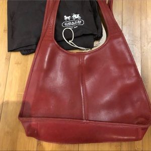 Red coach handbag
